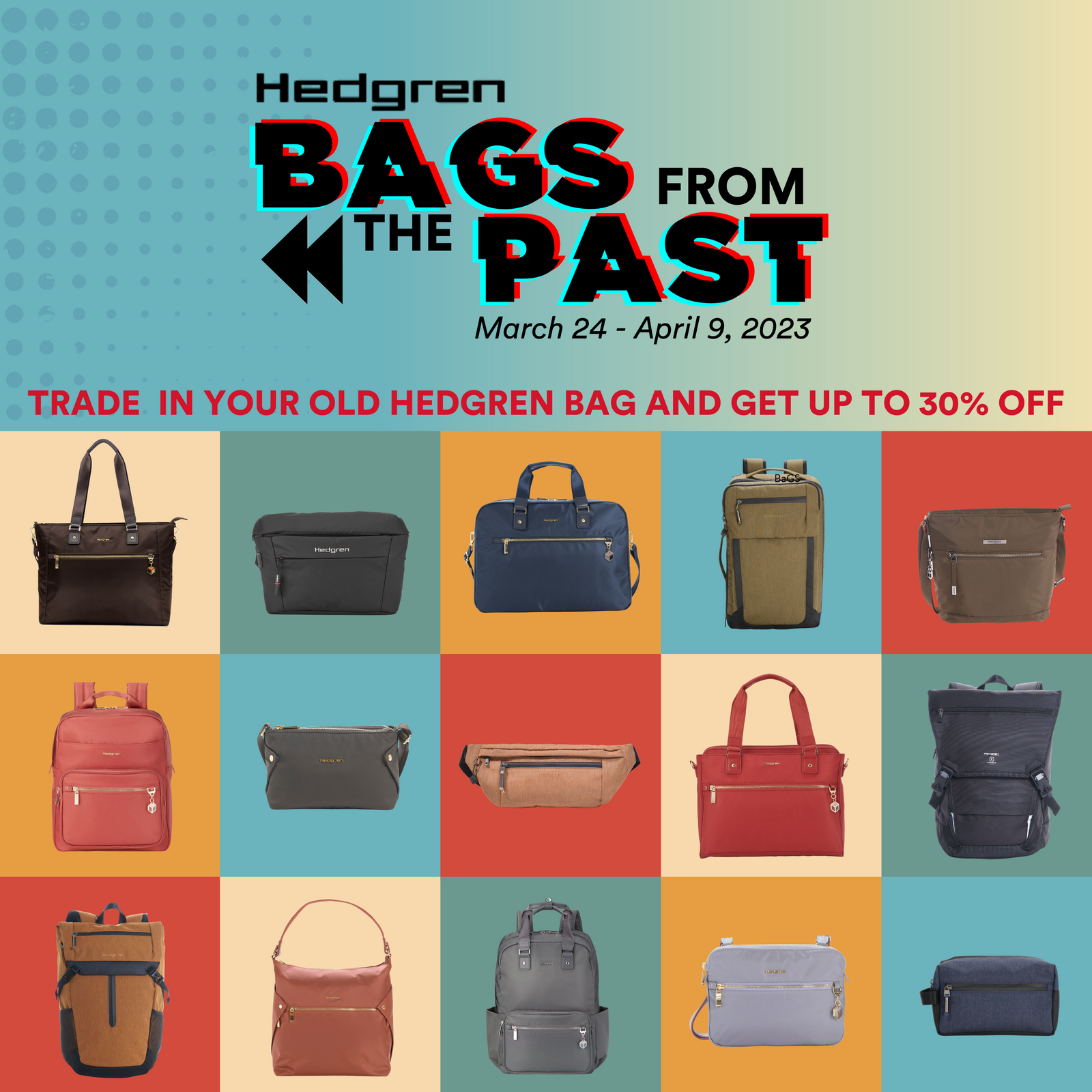 HEDGREN BAGS FROM THE PAST TRADE IN